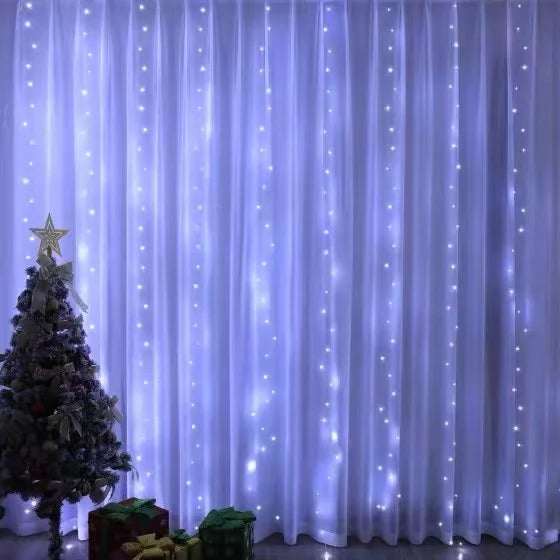 LED Curtain Fairy Lights USB with Remote – Christmas Window Decoration