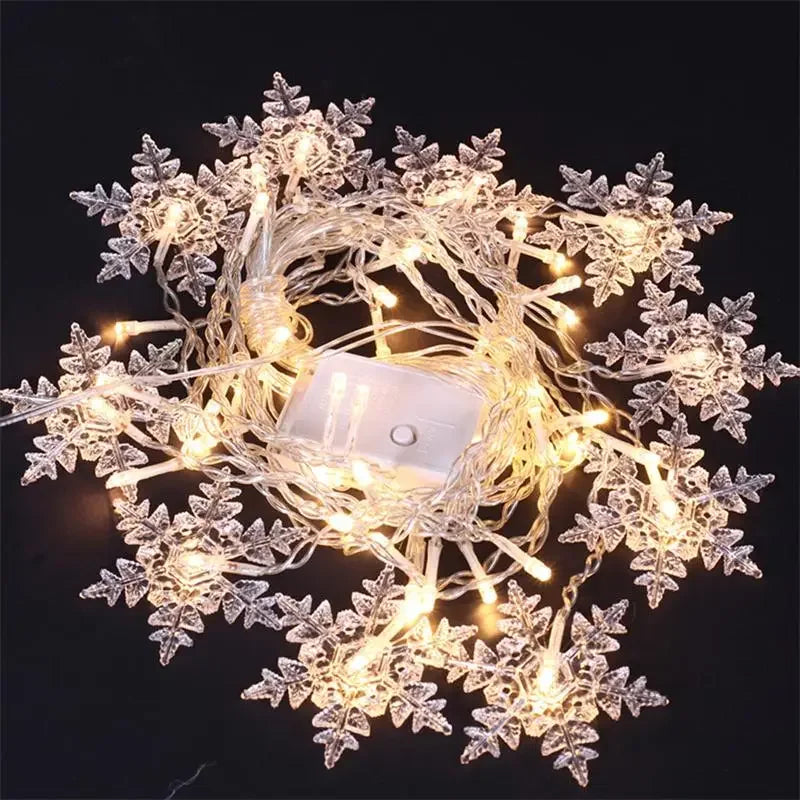 Christmas Snowflake Curtain Lights