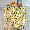 Flower Green Leaf String Lights – Battery Powered Vine Fairy Lights for Home & Wedding Decor